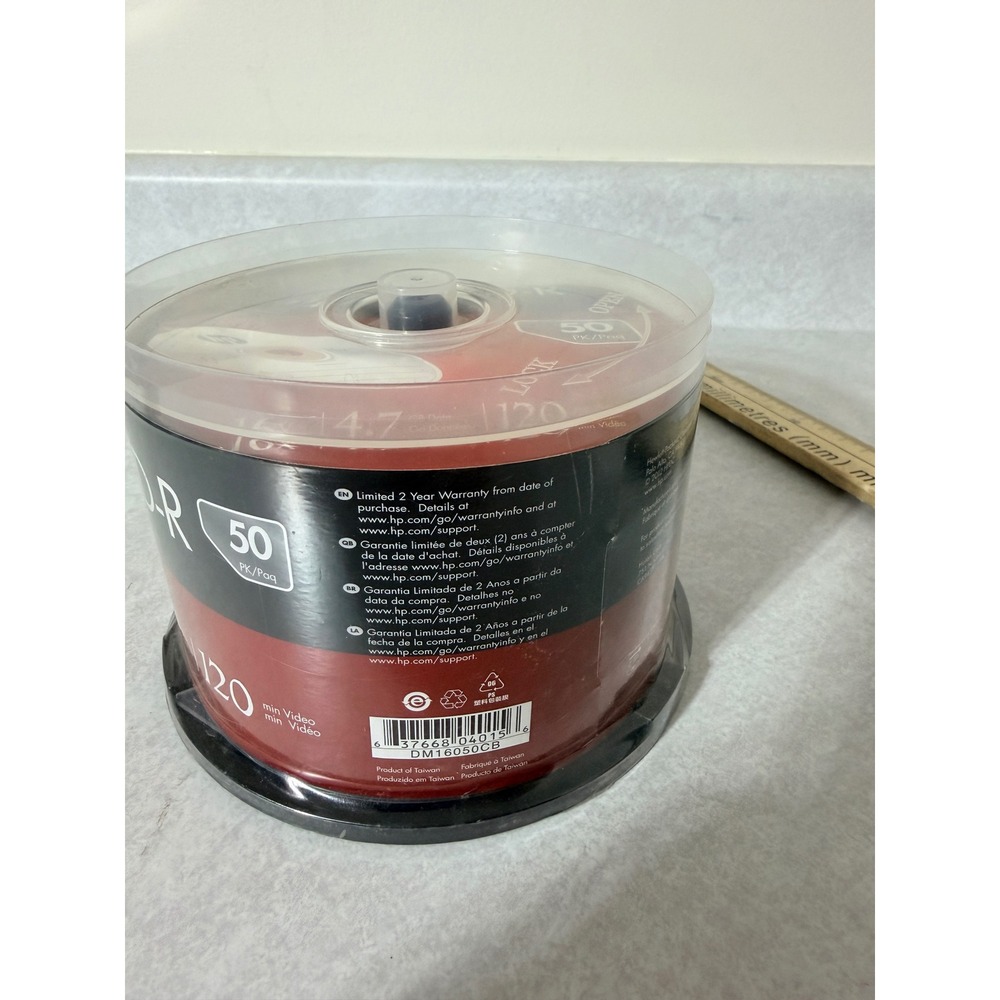 HP DVD-R 50 Pack Spindle 4.7GB 120min 16x Recordable Media DM16050CB New Sealed - Picture 5 of 6